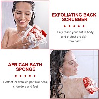 Geiserailie African Long Bathing Net Sponge Long Net Shower Body Scrubber Back Scrubber Skin Smoother Net Bathing Sponge For Dai