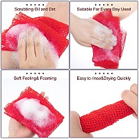 Geiserailie African Long Bathing Net Sponge Long Net Shower Body Scrubber Back Scrubber Skin Smoother Net Bathing Sponge For Dai