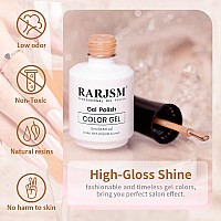 Rarjsm Nude Brown Gel Nail Polish Led Uv Gel Soak Off Clear Brown Skin Tone Taffy Color French Manicure Jelly Nail Gel Polish Va