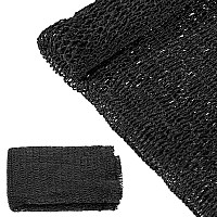 Geiserailie African Long Bathing Net Sponge Long Net Shower Body Scrubber Back Scrubber Skin Smoother Net Bathing Sponge for Daily Use or Stocking Stuffer (Black)