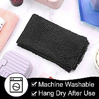 Geiserailie African Long Bathing Net Sponge Long Net Shower Body Scrubber Back Scrubber Skin Smoother Net Bathing Sponge for Daily Use or Stocking Stuffer (Black)