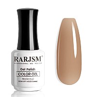 Rarjsm Nude Brown Gel Nail Polish Clear Sheer Brown Dark Skin Tone Caramel Color French Manicure Natural Milky Jelly Nail Gel Po