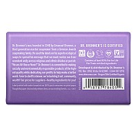 Dr Bronners Purecastile Bar Soap Lavender 5 Ounce 12Pack Made With Organic Oils For Face Body Hair Gentle Moi