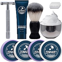 4 Packs Shaving Soap Wshaving Bowl Shaving Brush Shaving Cream Unqiue Gift Set Mens Shaving Kit For Christmas Stocking Stuffers