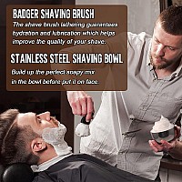 4 Packs Shaving Soap Wshaving Bowl Shaving Brush Shaving Cream Unqiue Gift Set Mens Shaving Kit For Christmas Stocking Stuffers