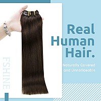 Fshine Clip In Hair Extensions Human Hair 7Pcs Per Set With 18 Clips Double Weft Clip In Human Hair Extensions Brazilian Virgin