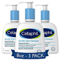 Cetaphil Face Wash Hydrating Gentle Skin Cleanser For Dry To Normal Sensitive Skin New 8 Oz 3 Pack Fragrance Free Soap Free