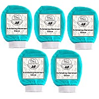 Natural Elephant Exfoliating Hammam Glove Teal Waves Pack Of 5