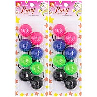 8 Pcs Hair Ties 40Mm Large Ball Bubble Ponytail Holders Colorful Elastic Accessories For Kids Children Girls Women All Ages (Pink/Blue/Green/Black)