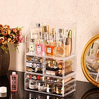 Celar Makeup Organizer With With Liddustproof Waterproof Design Make Up Organizer For Bathroom Countertop7 Drawers Acrylic Ski