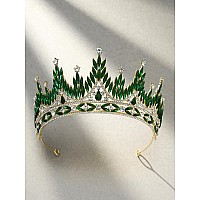 Sweetv Tiaras And Crowns For Women Wedding Tiara For Bride Rhinestone Queen Crown Crystal Costume Hair Accessories For Birthd