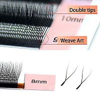 Nagaraku 5 Trays Yy Eyelash Extensions Y Lash 005Mm D Curl 1112131415Mm In 1 Pack Premade 4D Easy Fan Russian Volume Cluste