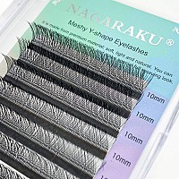 Nagaraku 5 Trays Yy Eyelash Extensions Y Lash 005Mm D Curl 1112131415Mm In 1 Pack Premade 4D Easy Fan Russian Volume Cluste