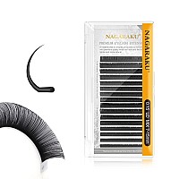 Nagaraku Eyelash Extensions Individual Lashes 015 Ld Curl 715Mm Mix Classic Faux Mink 16 Rows Matte Black Soft Natural