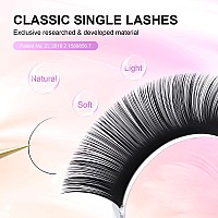 Nagaraku Eyelash Extensions Individual Lashes 015 Ld Curl 715Mm Mix Classic Faux Mink 16 Rows Matte Black Soft Natural