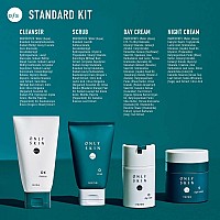 Standard Skin Care Kit 4Piece Face Cleanser Face Scrub Day Cream Night Moisturizer Gift Set Back To School Gifts