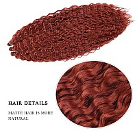 Ginger Ocean Wave Crochet Hair 30 Inch 6Packs Wavy Braiding Crochet Hair Curly Crochet Synthetic Hair Extensions For Black Women