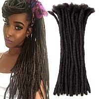 Teresa Small 04Cm And Medium 08Cm Width 100 Human Hair Dreadlock Extensions For Menwomenkids Full Handmade Permanent Dread