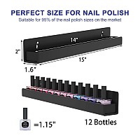 Femeli Nail Polish Wall Rack 6 Shelves 15 Inch Acrylic Nail Polish Holder Organizer For 6690 Bottles Multipurpose Acrylic Fl