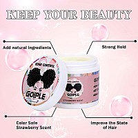 Goiple Edge Control Wax for Women Strong Hold Non-greasy Edge Smoother Strawberry Scent 4oz