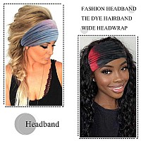 Aceorna Wide Headbands Stretch Turban Knotted Hairbands Elastic Yoga Workout Sweatband Running Sport Head Scarf Large African He