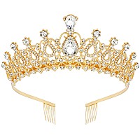 Cocide Gold Tiaras And Crowns For Women Rhinestone Birthday Headband Princess Tiaras For Girls Hair Accessories Jewelry For Brid