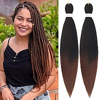 Callia Pre Stretched Braiding Hair 28 Inch 8 Packs Ombre Braiding Hair Professional Prestretched Synthetic Braiding Hair Itch Fr