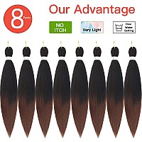 Callia Pre Stretched Braiding Hair 28 Inch 8 Packs Ombre Braiding Hair Professional Prestretched Synthetic Braiding Hair Itch Fr