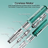 Melodysusie 35000Rpm Mm400C Nail Drill Professional Rechargeable Cordless Nail Drill Machine Portable Efile For Acrylic Gel Nai