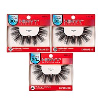 Ienvy Extreme 3D Collection False Eyelashes Multiangle Volume Lightweight Extreme 3D Lashes 3 Pack