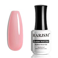 Rarjsm Rubber Base Gel For Nails Sheer Pinkbuilder Extension Gelrubber Base Coat Nude Gel Polishshimmer Natural Pink Gel Nail