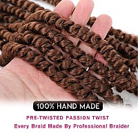 Karida Passion Twist Hair 24 Inch Pre Twisted Passion Twist Crochet Hair 6 Packs Pre Looped Crochet Passion Twist Curly Croche