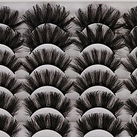 False Eyelashes 48 Pairs 6 Styles Mixed Fluffy Curled Fake Eye Lashes Bulk Wholesale Dramatic Thick 5D Wispy Strip Faux Mink Eyelashes Multipack