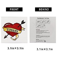 Pandecor Bride Heart Tiffany Heart Temporary Tattoos Stickers For Halloween Costume Cosplay Heart Tattoos And Necklace