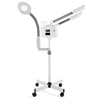 Professional 3 In 1 Facial Steamer Upgrade Esthetician Steamer With Hot Cold Nozzle 5X Led Magnifying Lamp Beauty Salon Spa