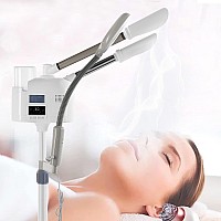 Professional 3 In 1 Facial Steamer Upgrade Esthetician Steamer With Hot Cold Nozzle 5X Led Magnifying Lamp Beauty Salon Spa