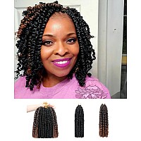 10 Inches 9 Packs Passion Twist Crochet Hairmixed Color Combo Pack7Packs 1B2Packs T1B30Pretwisted Pre Looped Synthetic Ha