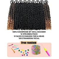 10 Inches 9 Packs Passion Twist Crochet Hairmixed Color Combo Pack7 Packs 1B2 Packs T1B27Pretwisted Pre Looped Super Soft