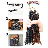 6 Inches 9 Packs Passion Twist Crochet Hairmixed Color Combo Pack7 Packs 1B2 Packs T1B30Pretwisted Pre Looped Soft Boun