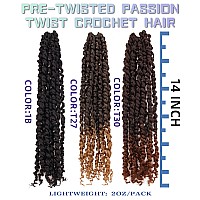 Hahoness Passion Twist Crochet Hair 149 Packs 1Bt1B27T1B30 Synthetic Hair Extensions For Black Women