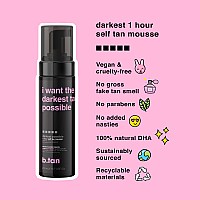 B.TAN Ultra Dark Self Tanner Mousse, 6.7 Fl Oz,