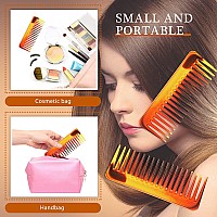 Large Detangling Comb For Curly Wet Or Dry Hair Wide Tooth Styling And Shampoo Comb No Handle Dark Brown