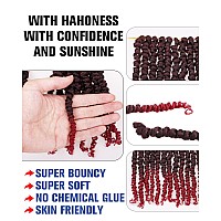 6 Inches 2 Packs Super Short Passion Twist Crochet Hair For Black Women And Kids Ombre Burgundy Pre Looped Pretwisted Crochet H