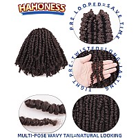 6 Inches 8 Packs Super Short Passion Twist Crochet Hair For Black Women And Kidslight Brown Prelooped Pretwisted Crochet Hair E