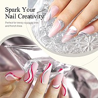 Rarjsm Gel Liner Nail Art Silver Glitter Design Gel Nail Polish 1 Bottle 8Ml Soak Off Uv Led Curing Requires Build In Thin Brush