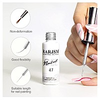 Rarjsm Gel Liner Nail Art Silver Glitter Design Gel Nail Polish 1 Bottle 8Ml Soak Off Uv Led Curing Requires Build In Thin Brush