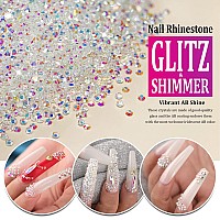 Tiny Nail Rhinestones 5000Pcs 17Mm Mini Pixie Ab Glass Crystals For Nail Art Manicure Iridescent Long Lasting Shine Small Rhine