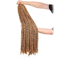 Zrq 30 Inch 7 Packslot Long Water Wave Passion Twist Crochet Hair Bohemian Spring Twist Hair Synthetic Passion Twists Hair For