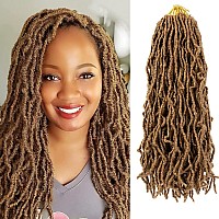 Umylar 18 Inch Faux Locs Crochet Hair Soft Locs Crochet Hair 7 Packs Pre Looped Faux Locs Crochet Hair For Women Synthetic Hair Extension(18 Inch,27#)