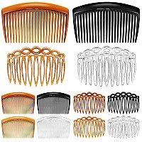 24 Pieces French Hair Side Combs Set Plastic Twist Comb Hair Clip Combs Accessories For Girls Women 11 Teeth Side 23 Teeth Sid